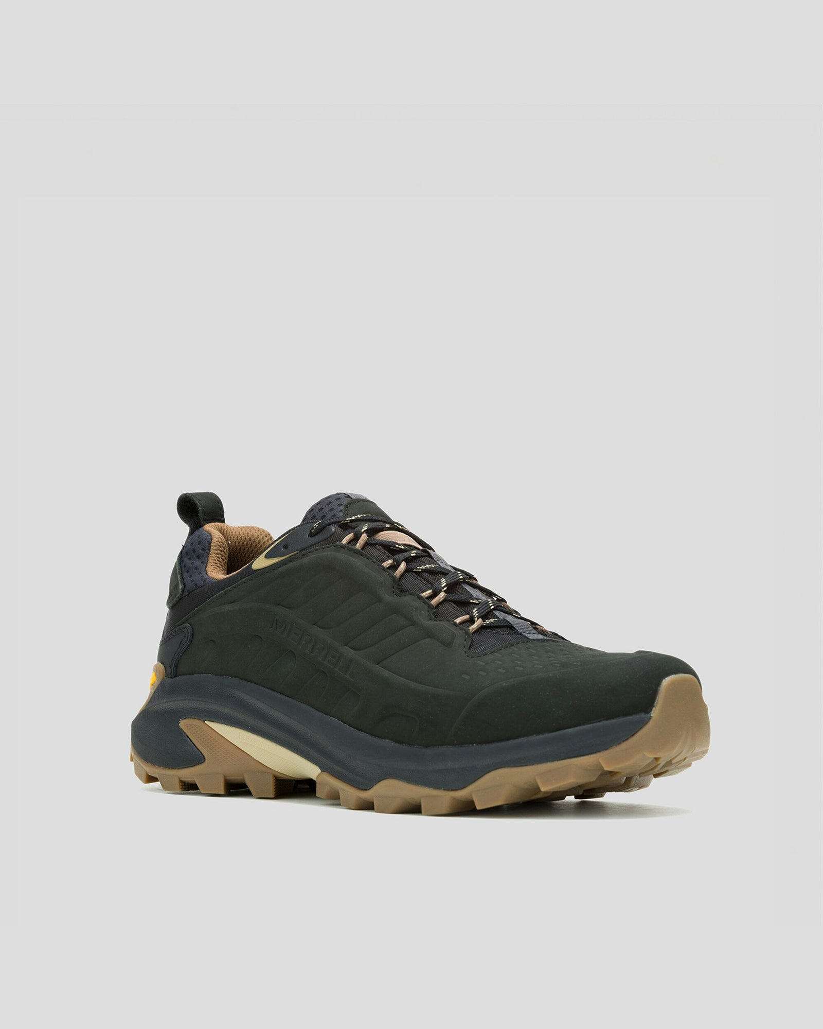 Men's Merrell Moab Speed 2 Leather Waterproof Hiking Shoes - Black | Lightweight & Durable for Outdoor Adventures, Trail Running & Camping