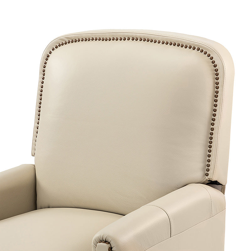 Claudia Genuine Leather Cigar Glider Recliner Chair - Premium Leather Rocking Recliner for Living Room, Nursery & Relaxation | Comfortable Gliding Motion for Nursing Mothers & Seniors
