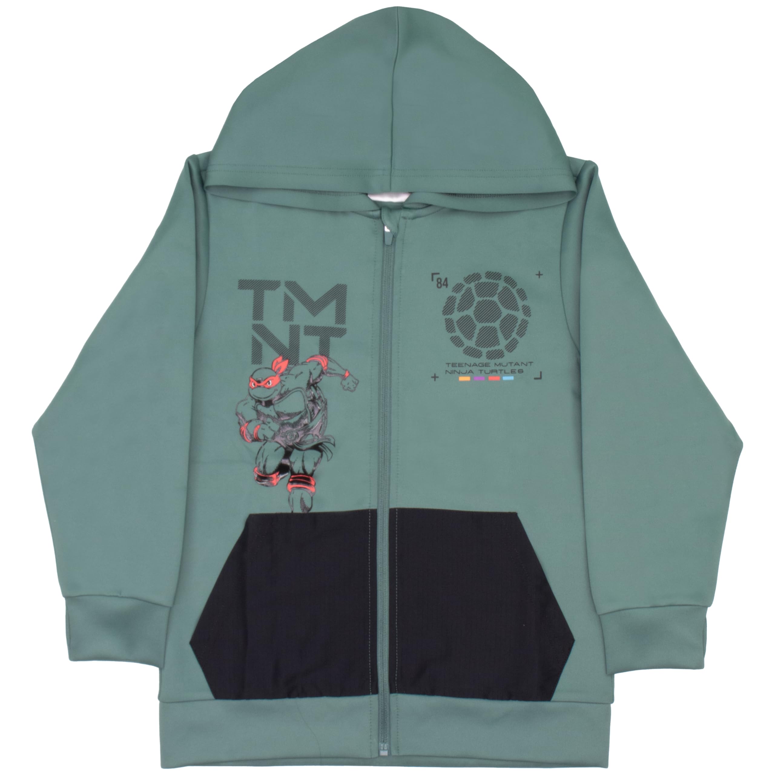 Nickelodeon Teenage Mutant Ninja Turtles Boys 2-Piece Outfit Set - Zip-Up Hoodie & Joggers | TMNT Graphic Sweatshirt & Sweatpants Bundle for Kids | Birthday Gift & Casual Wear