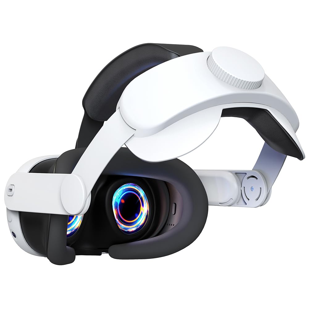 Balanced Pressure Head Strap for Meta Quest 3 - Adjustable & Detachable Anti-Choking Design | Comfortable VR Headset Accessory for Gaming & Virtual Reality Experiences