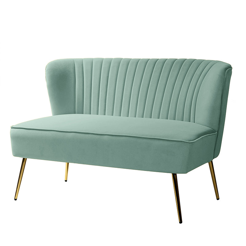 Bariana Velvet Loveseat - Soft & Luxurious Small Couch for Living Room, Bedroom, or Office - Perfect for Cozy Seating & Home Decor