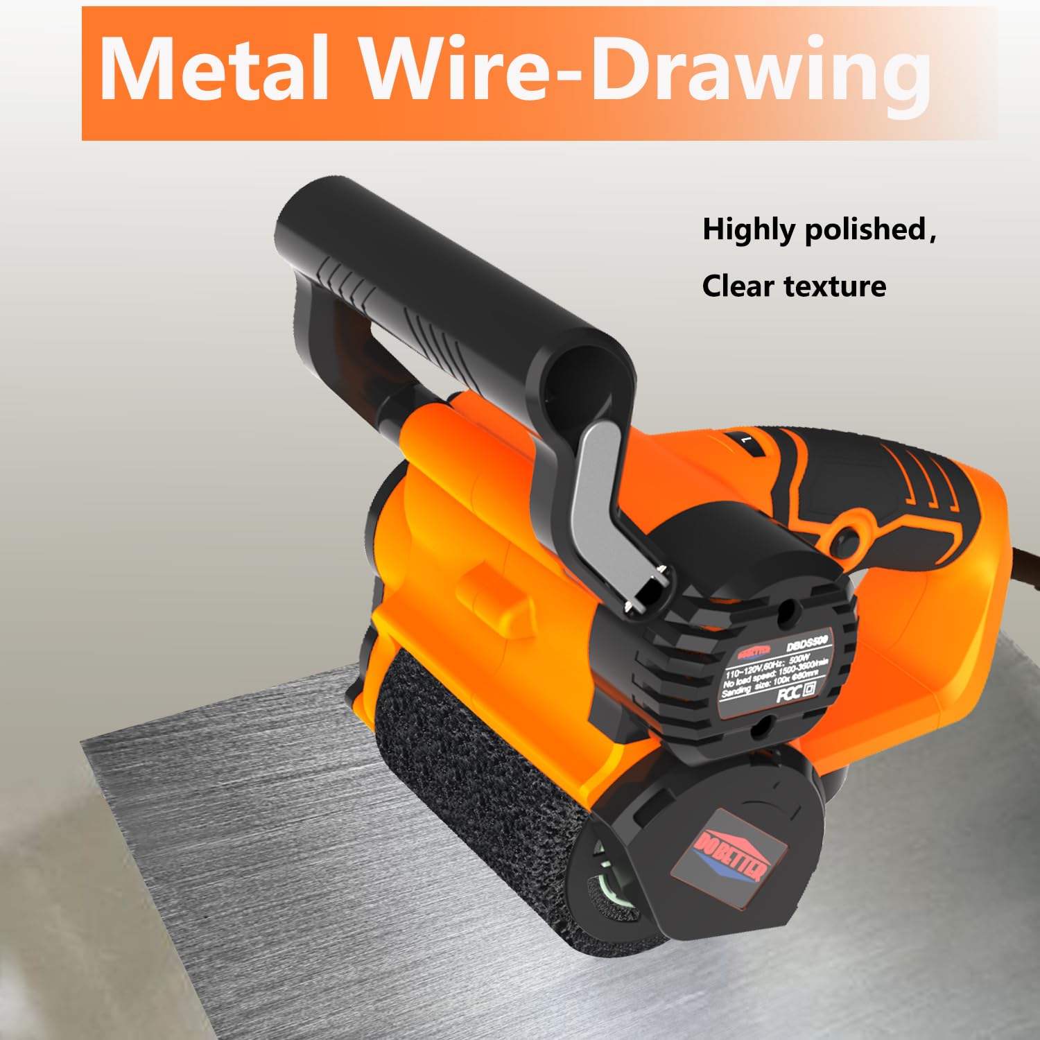 Professional DBDS50O Variable Speed Drum Sander - Wood Surface Conditioning Tool for Sanding, Polishing & Paint Removal | Perfect for Woodworking, Floor Refinishing & DIY Projects | Includes Convenient Tool Bag