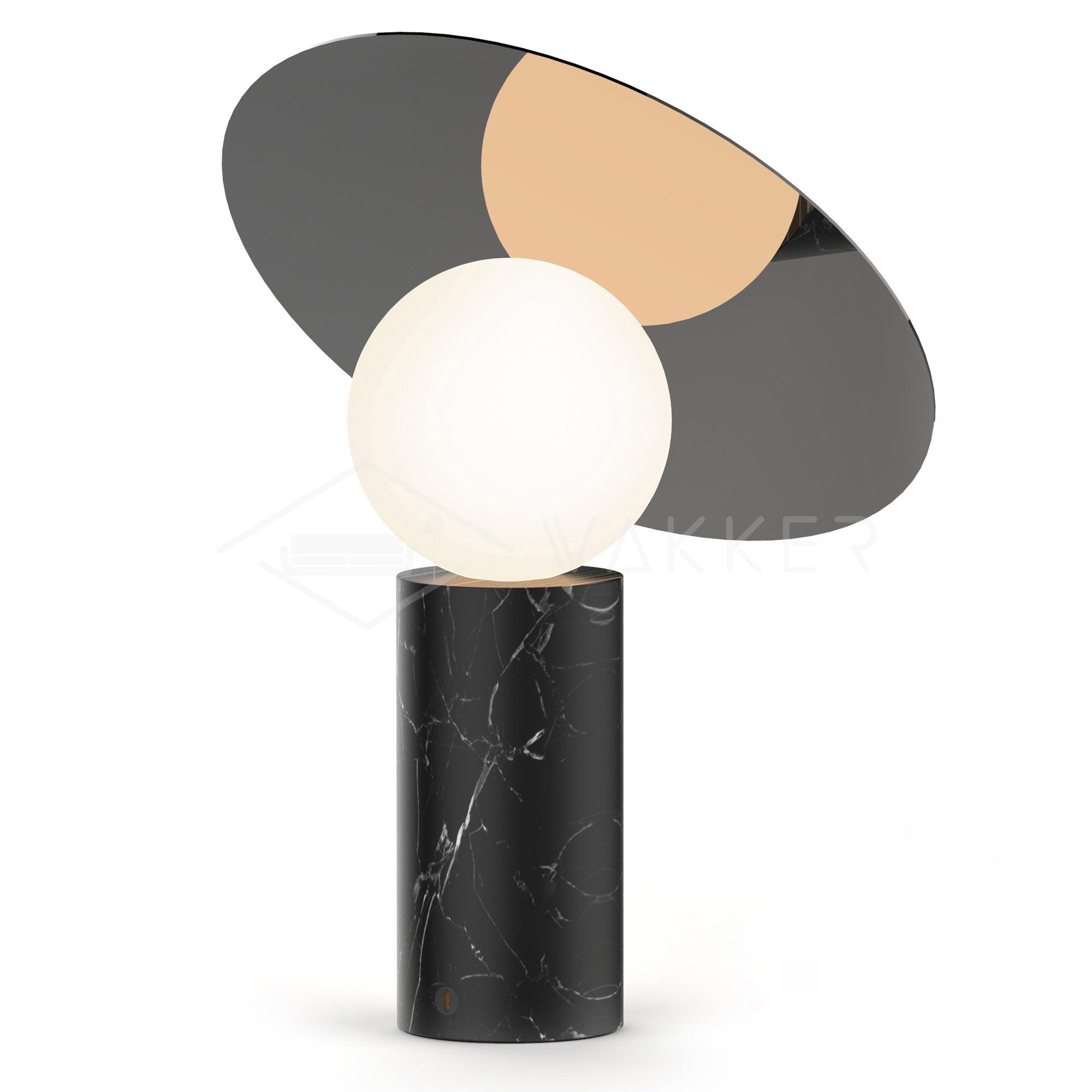 Modern Bola Disc Table Lamp - Minimalist LED Nightstand Light for Bedroom, Living Room & Office - Stylish Home Decor Lighting for Relaxation & Reading