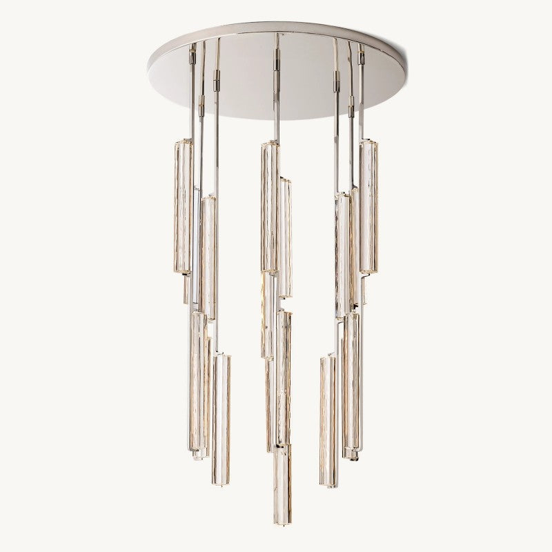 Elegant Ausle 40-Inch Round Crystal Chandelier - Modern Dining Room Lighting Fixture for Home Decor | Perfect for Living Room, Bedroom & Foyer