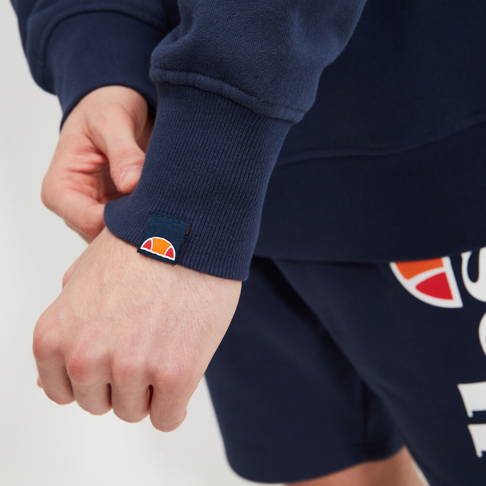 Ellesse Men's Succiso Navy Blue Crew Neck Sweatshirt - Casual Comfort for Everyday Wear, Gym, and Street Style