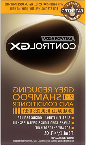 IO-Style n Control GX Grey Reducing 2-in-1 Shampoo & Conditioner for Men & Women - 4 oz (Pack of 3) - Anti-Gray Hair Treatment for Natural Color Restoration - Perfect for Daily Hair Care Routine