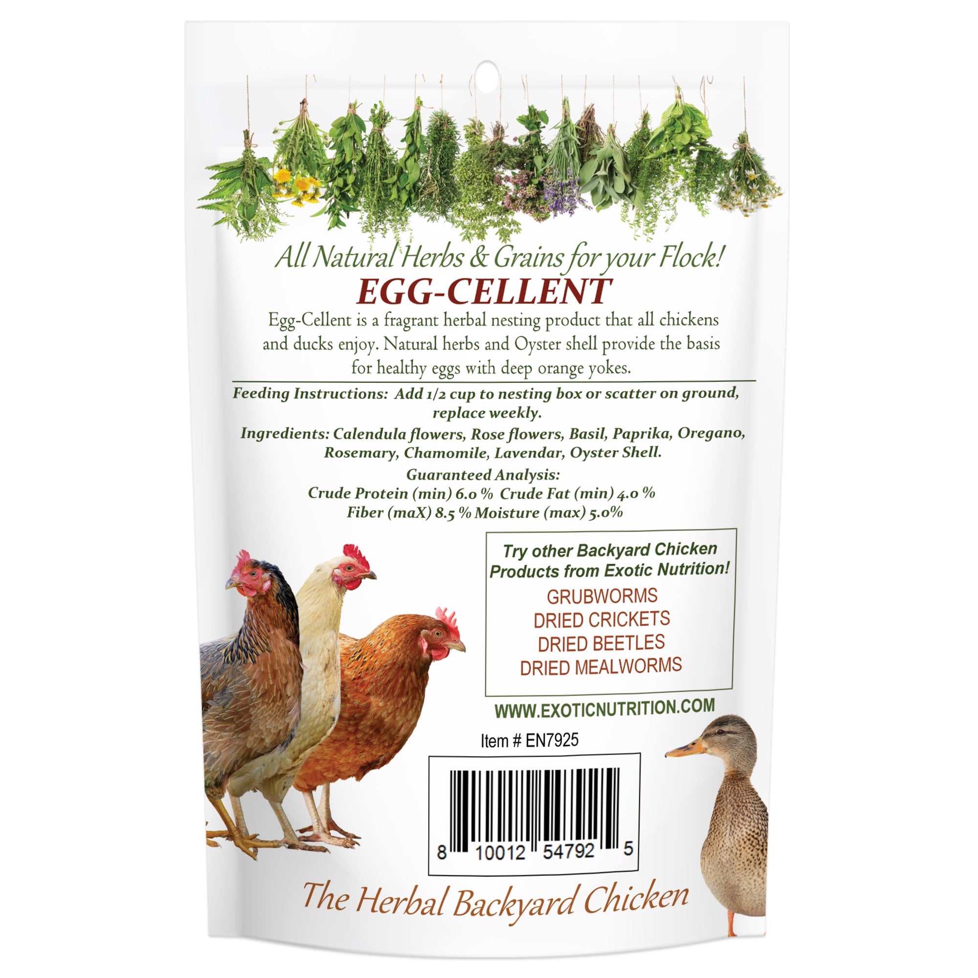 Eggcellent Chicken Nesting Herbs - Natural Backyard Chicken Treat for Healthy Eggs & Happy Hens | Perfect for Coop Enrichment & Poultry Care