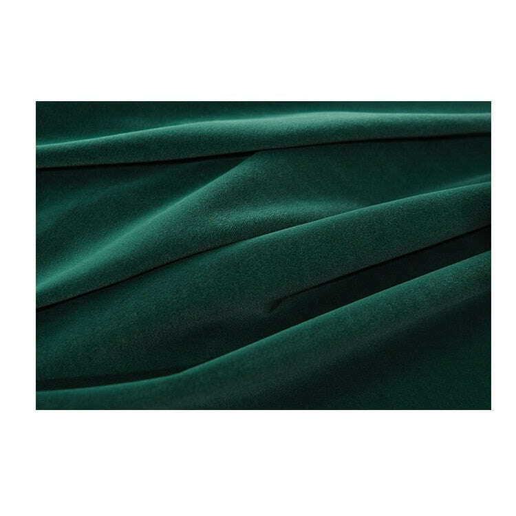 Luxury Plush Plain Velvet Curtains - Dark Emerald Green Blackout Drapes for Living Room & Bedroom | Soundproof Thermal Insulated Window Treatments for Home Decor