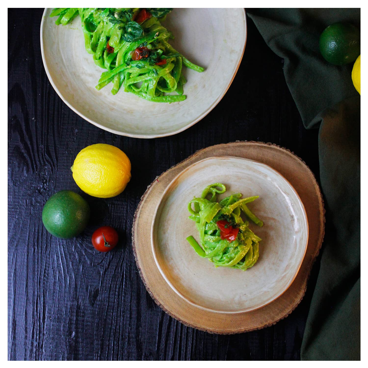 Organic Style 7 Inch Brown Ceramic Stoneware Sandwich and Dinner Plates Set of 2 - Eco-Friendly Durable Dishware for Everyday Meals, Parties & Home Decor