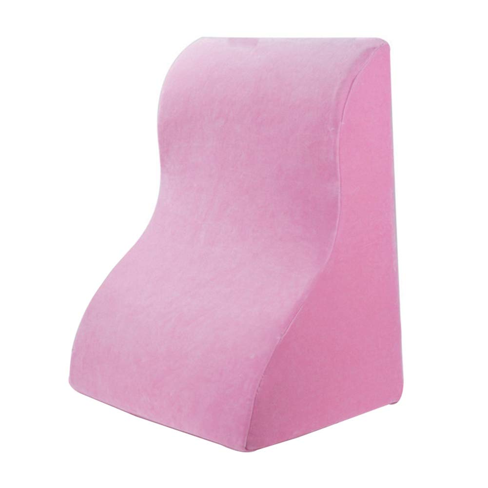 **Memory Foam Bed Wedge Pillow - Adjustable Incline Cushion for Reading, Sleeping & Knee Support with Breathable Removable Cover, Pink (63x47x33cm) - Ideal for Back Pain Relief, Post-Surgery Recovery & Relaxation**