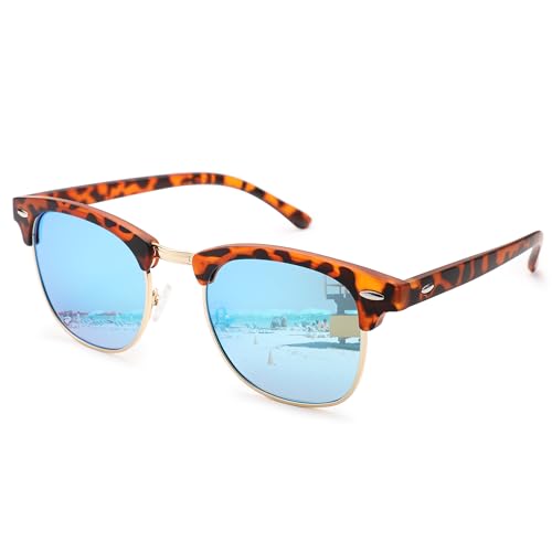 B6 Tortoise Glod Frame/Blue Mirrored