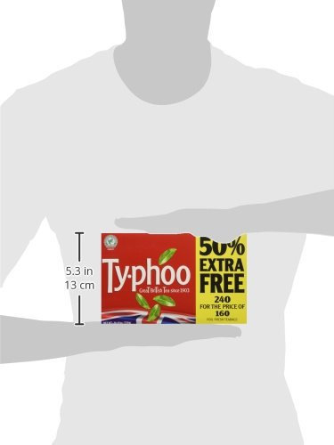 Typhoo Black Tea Bags - 240 Count | Premium English Breakfast Tea for Morning Energy & Relaxation | Perfect for Home, Office, or Gifting