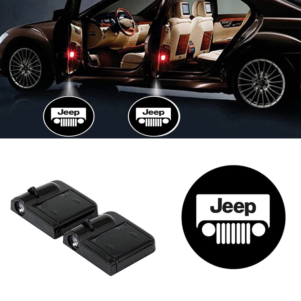 2PCS Car Door Projector Lights with Custom Logo - Universal LED Puddle Lights for Cars - Perfect for Nighttime Safety and Stylish Car Accessories (Ideal for Sedans, SUVs, and Trucks)