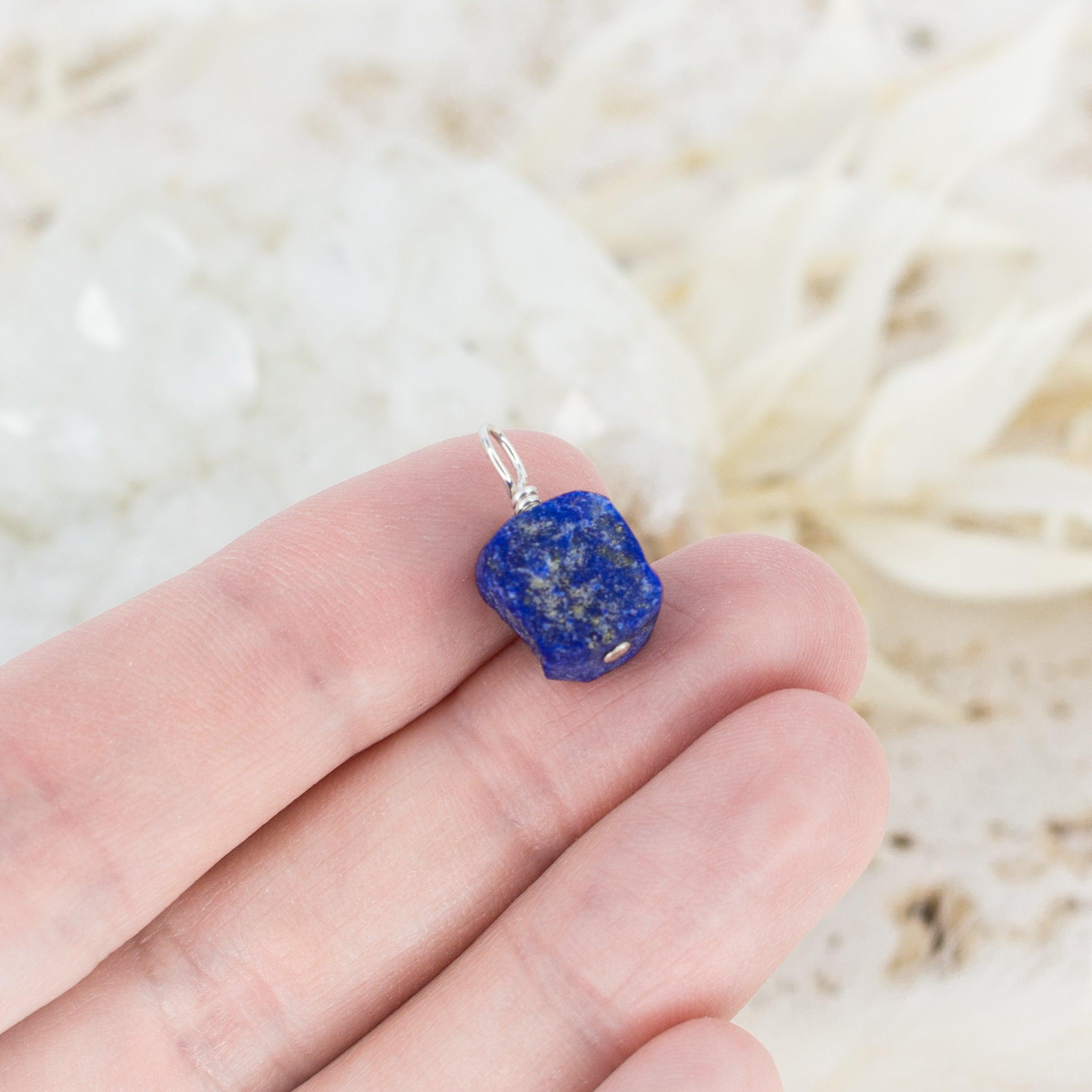 Natural Raw Lapis Lazuli Crystal Pendant Necklace - Healing Stone Jewelry for Meditation, Chakra Balancing & Spiritual Gifts