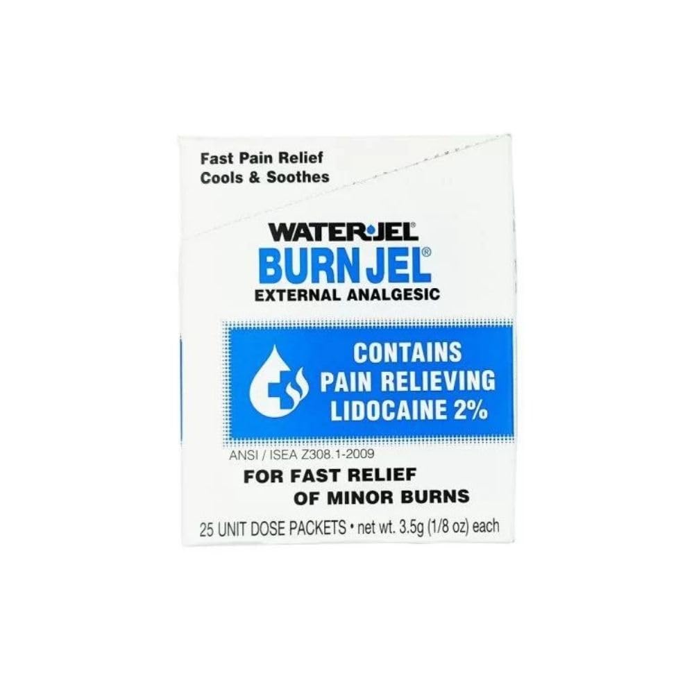 Sterile Gel Burn Dressing Packets - First Aid Burn Gel Dressings, 25 Pack - Ideal for Minor Burns, Sunburns, and Kitchen Accidents
