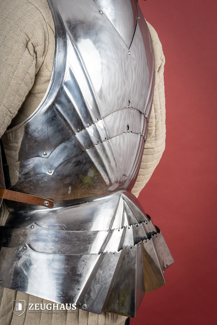 15th Century German Cuirass - 1.2mm Polished Steel Armor for Medieval Reenactment & LARP Battles