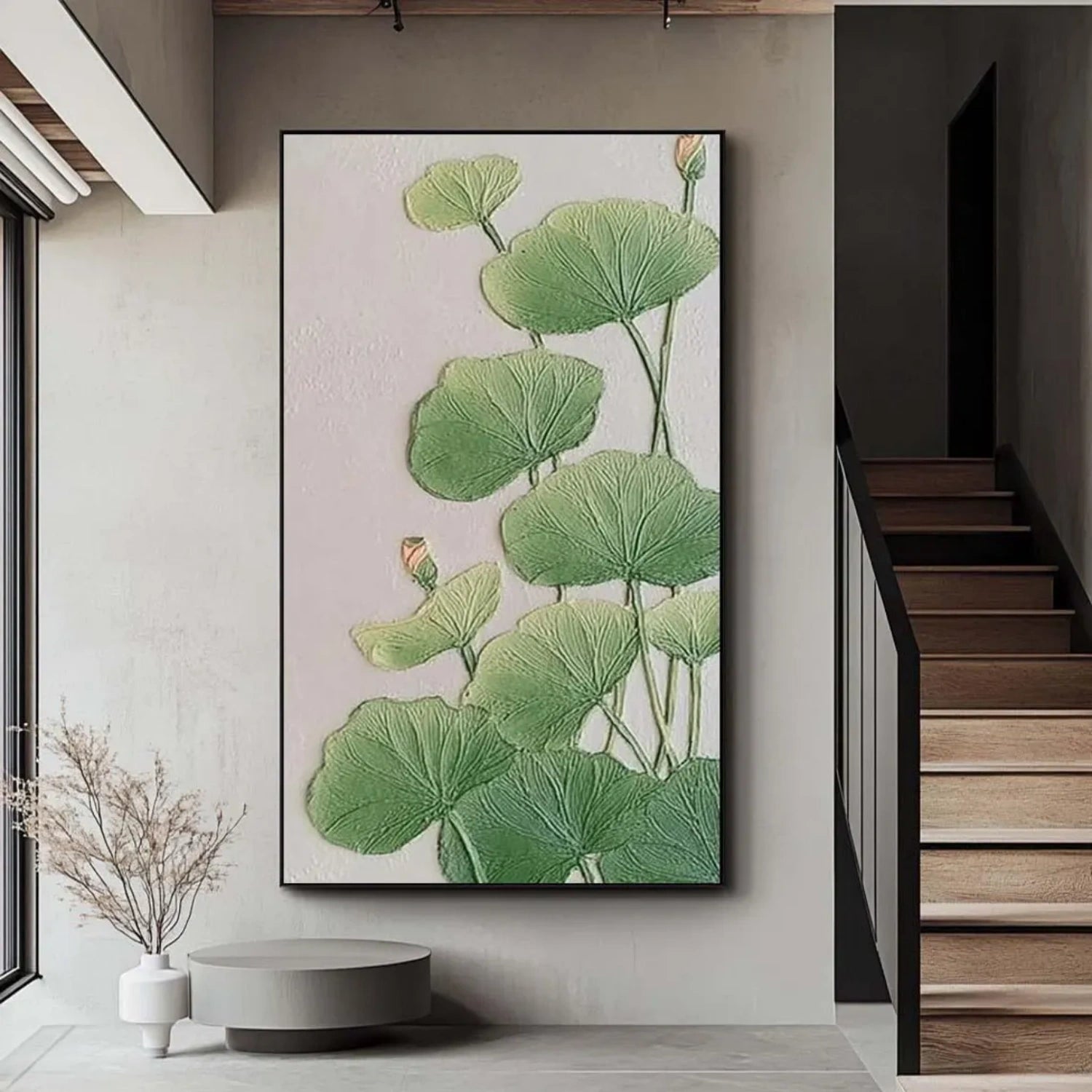 Abstract Flower and Tree Texture Canvas Wall Art - Modern Home Decor for Living Room, Bedroom & Office | FT 220