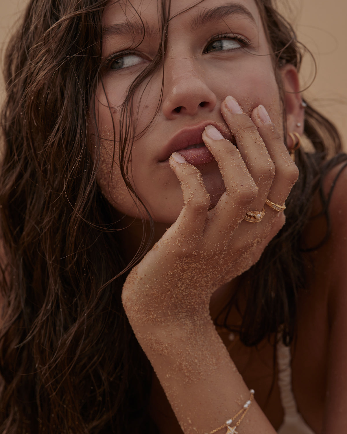 18K Gold Vermeil Sunkissed Horizon Ring - Dainty Stackable Minimalist Ring for Women - Perfect for Everyday Wear, Gift Giving & Special Occasions