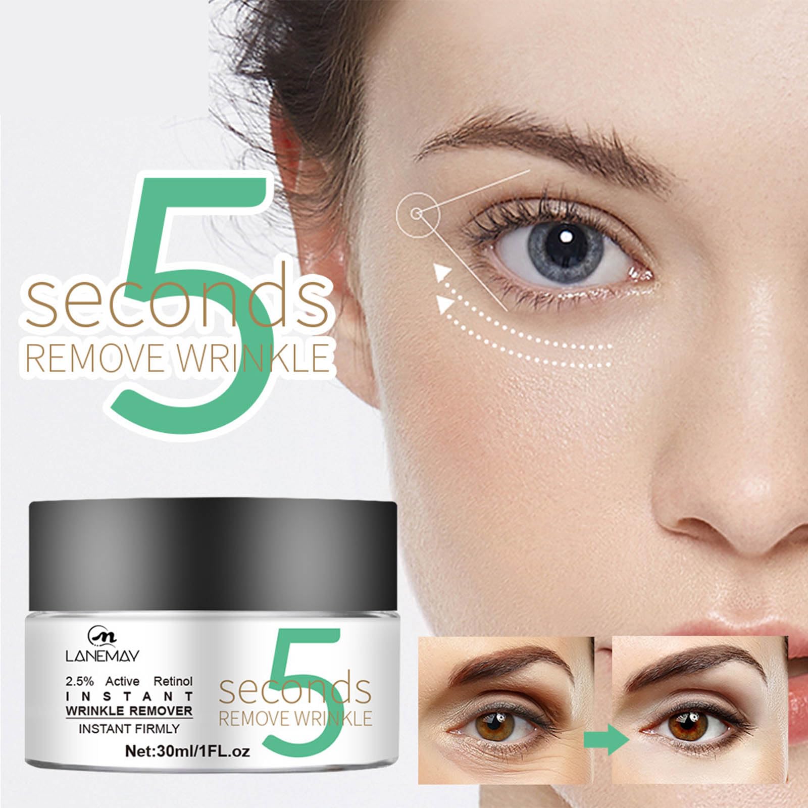 **Caffeine & Retinol Eye Essence Cream for Dark Circles, Puffiness & Wrinkles – Hydrating Collagen Treatment for Under Eye Bags & Fine Lines – Perfect for Morning & Night Skincare Routine**