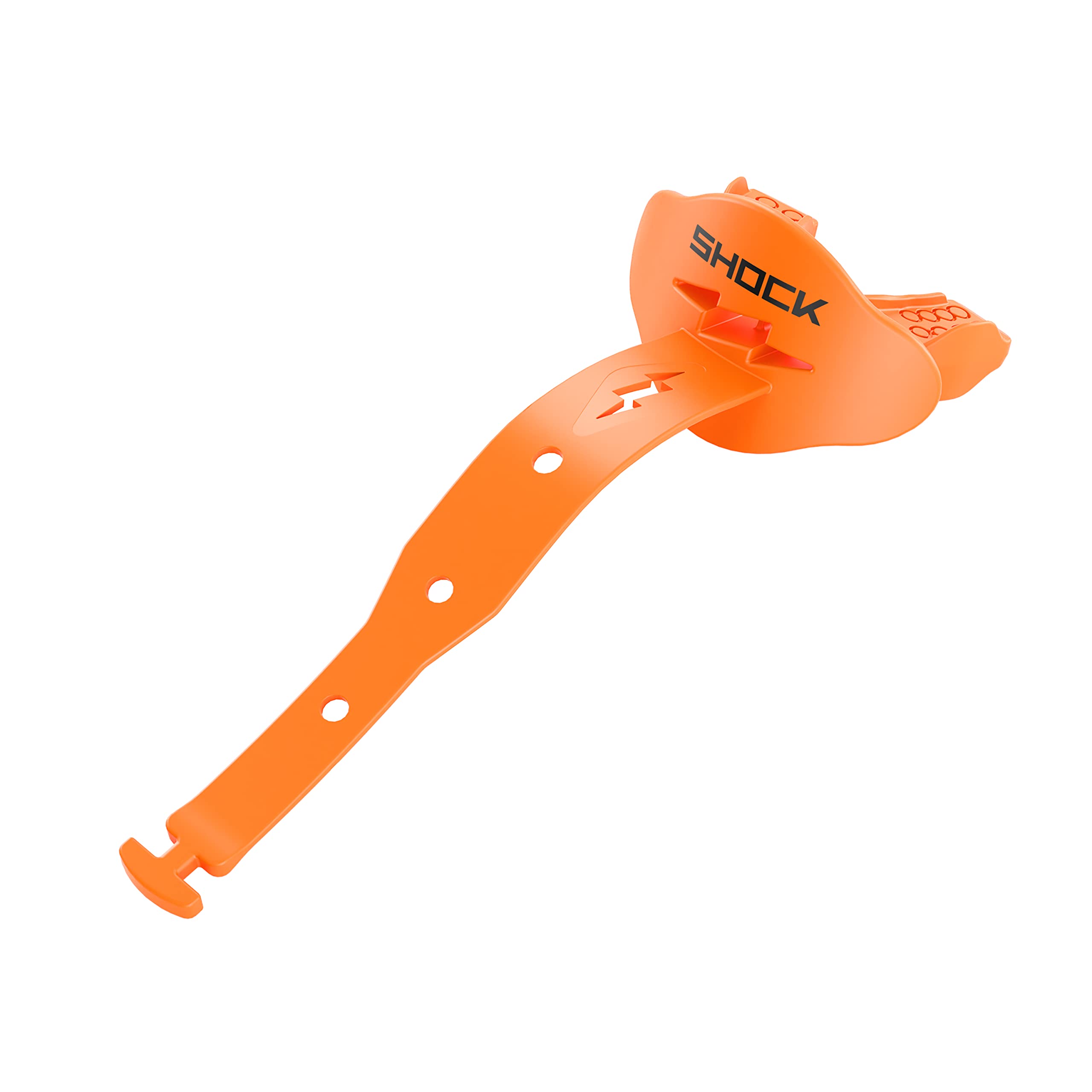 Shock Doctor Bolt Lipguard - One Size Fits All (OSFA) Mouthguard for Football, Hockey & Basketball - Comfortable Orange Sports Protection Gear for Kids & Adults