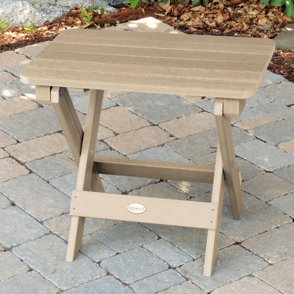 Portable Outdoor Folding Adirondack Side Table - Lightweight Patio Furniture for Camping, Beach, Garden & Poolside Use