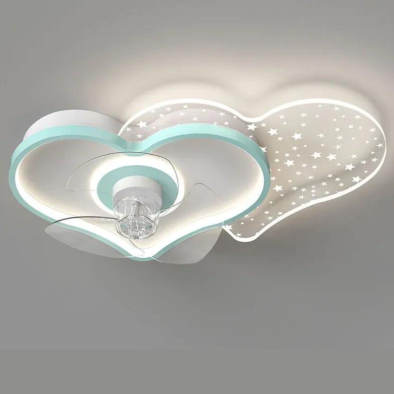 Modern Transparent Cloud LED Ceiling Fan with Light - Energy Efficient Smart Fan for Bedroom, Living Room & Office