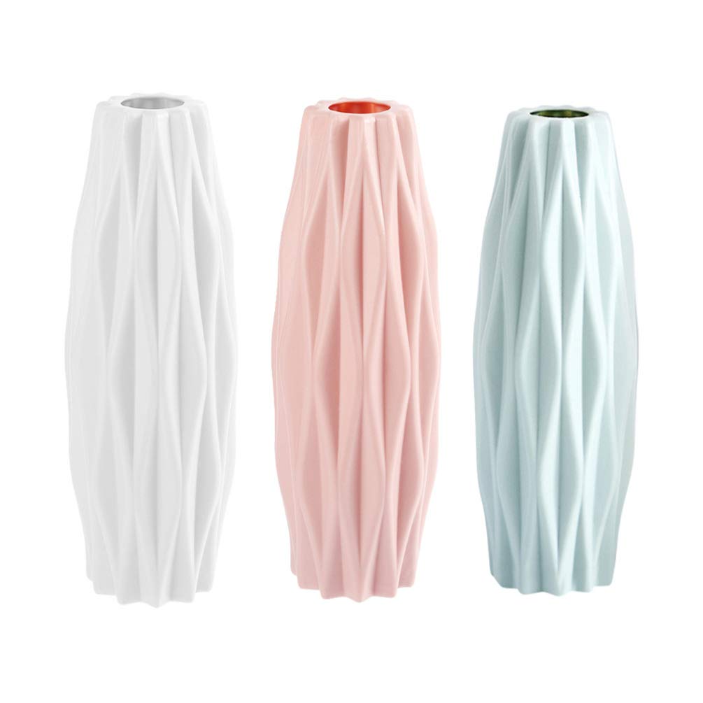 SUPVOX Pink Modern Flower Vase - Elegant Home Decor Floral Vase for Living Room, Wedding Centerpiece, Dining Table & Event Decoration | Perfect for Home, Office & Special Occasions
