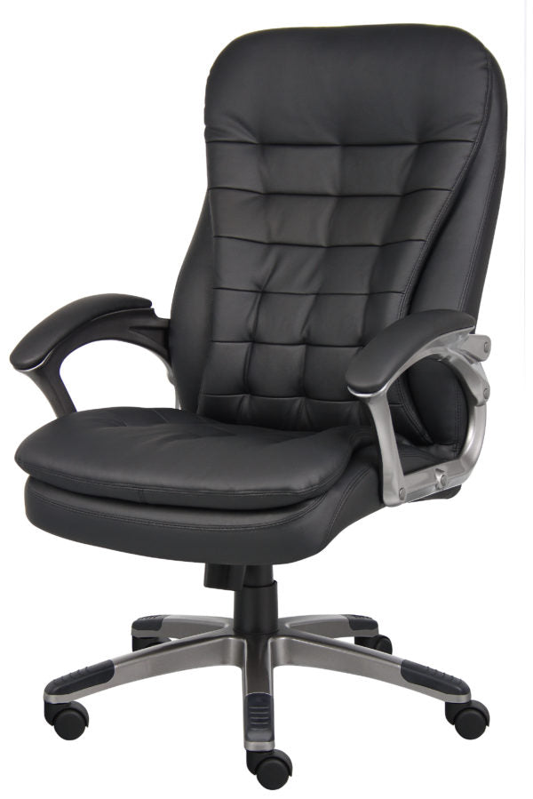 Premium High Back Executive Office Chair with Pewter Finish Base & Arms B9331 - Ergonomic Support for Long Hours of Work, Ideal for Home & Corporate Offices