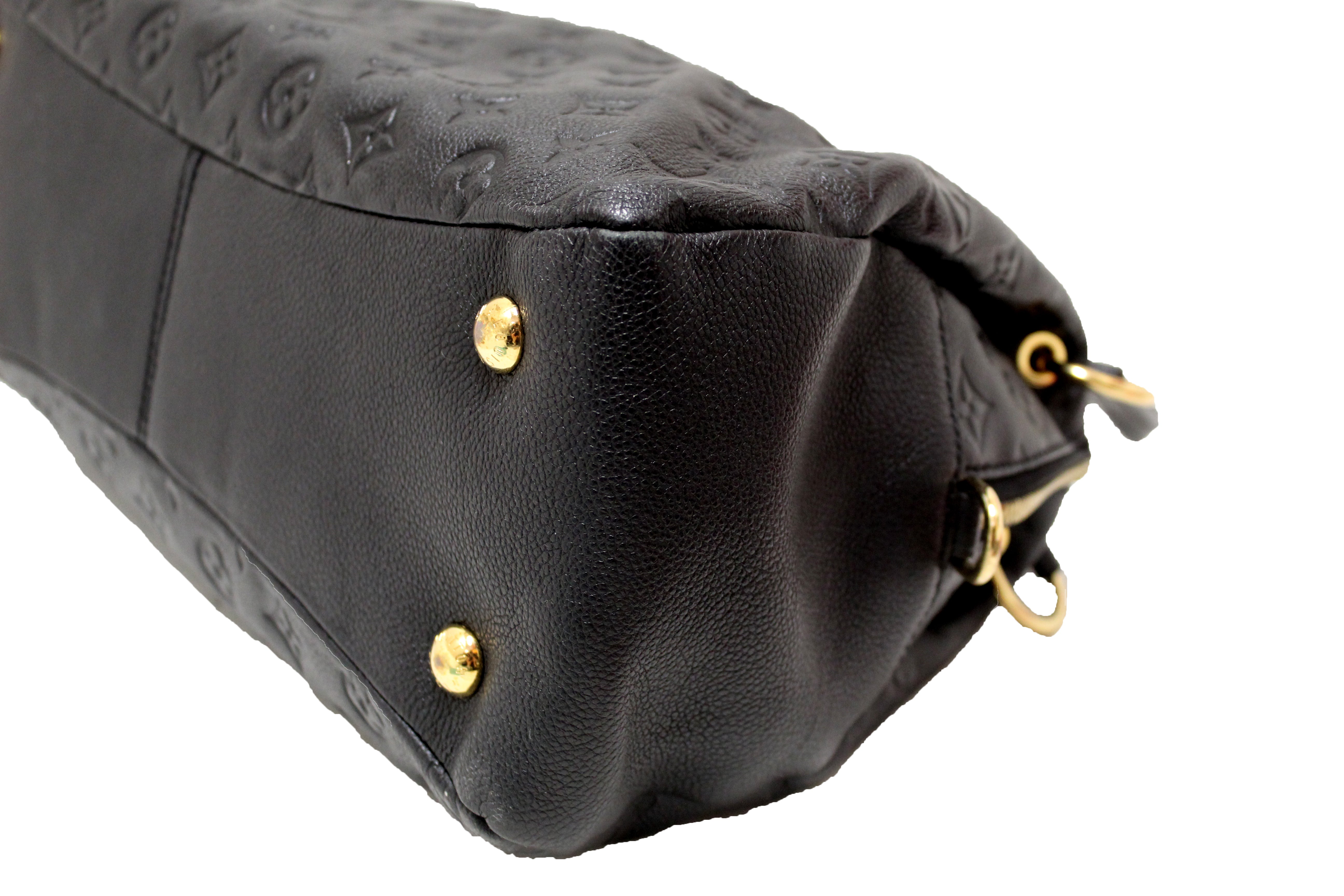 Authentic Louis Vuitton Black Monogram Empreinte Leather Ponthieu PM Handbag - Luxury Designer Shoulder Bag for Women, Perfect for Work, Travel & Evening Events