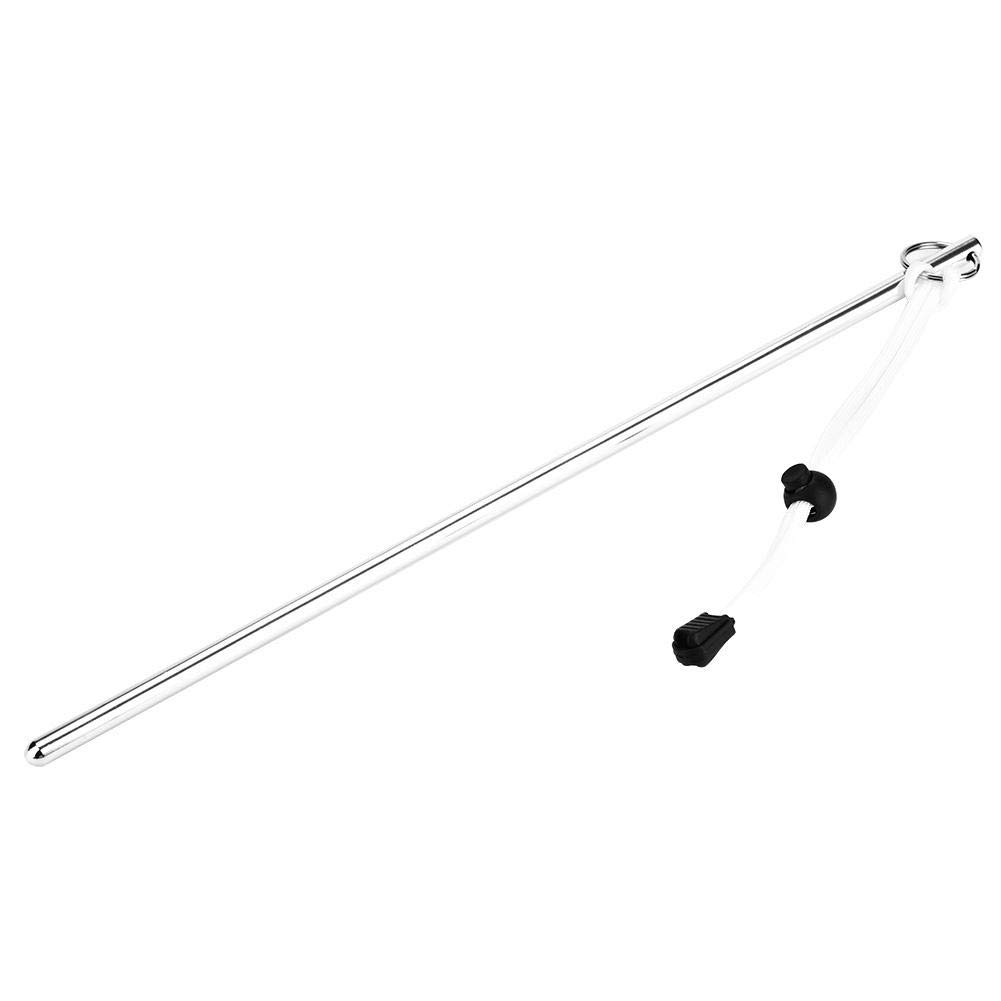 **Keenso Aluminum Alloy Diving Noise Maker Stick with Parachute Lanyard – Underwater Safety Tool for Scuba Diving, Snorkeling & Rescue Signaling (Silver with White Bracelet)**