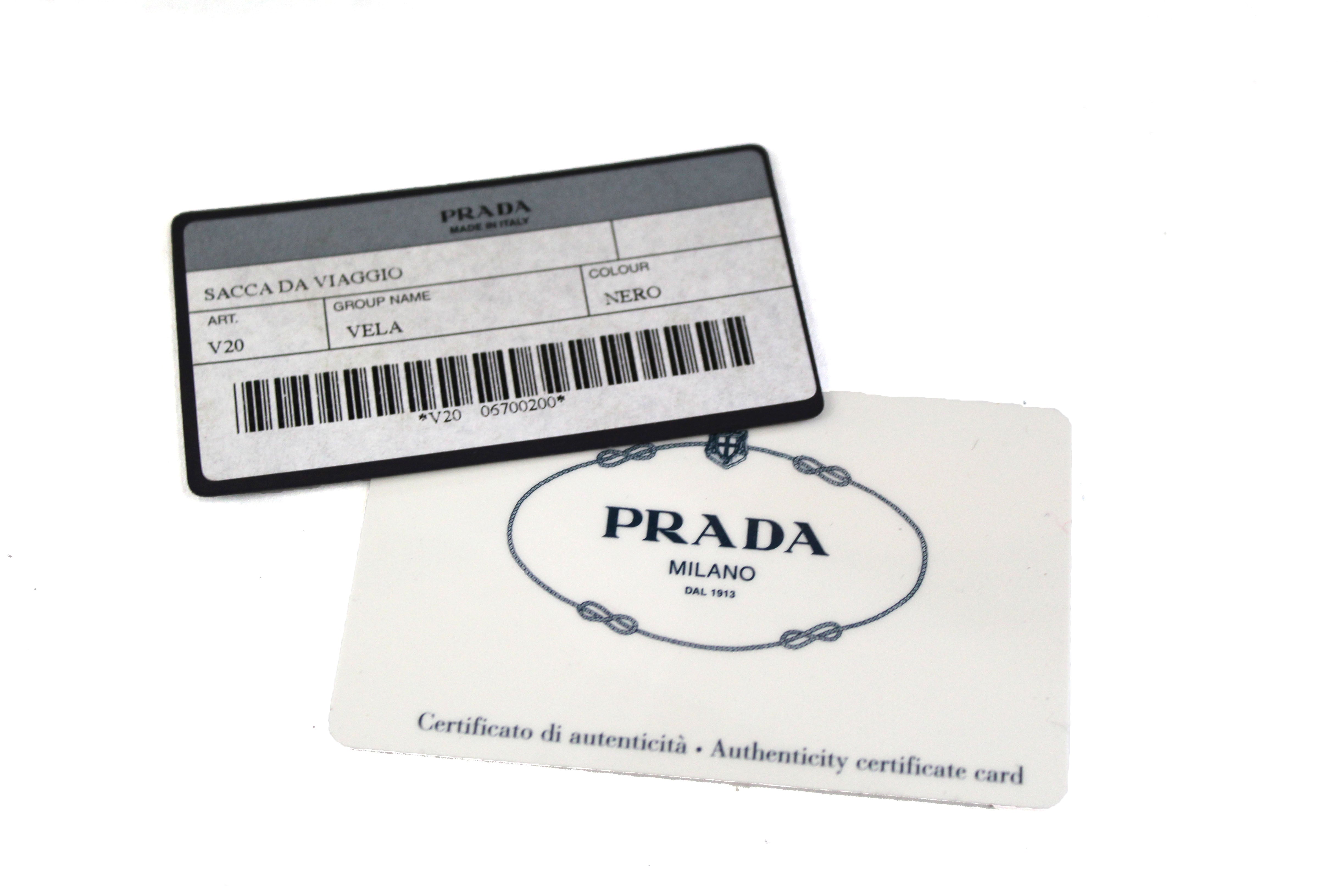 Authentic Prada Black Nylon & Saffiano Leather Duffle Bag - Luxury Travel Carry On Luggage for Business Trips & Weekend Getaways