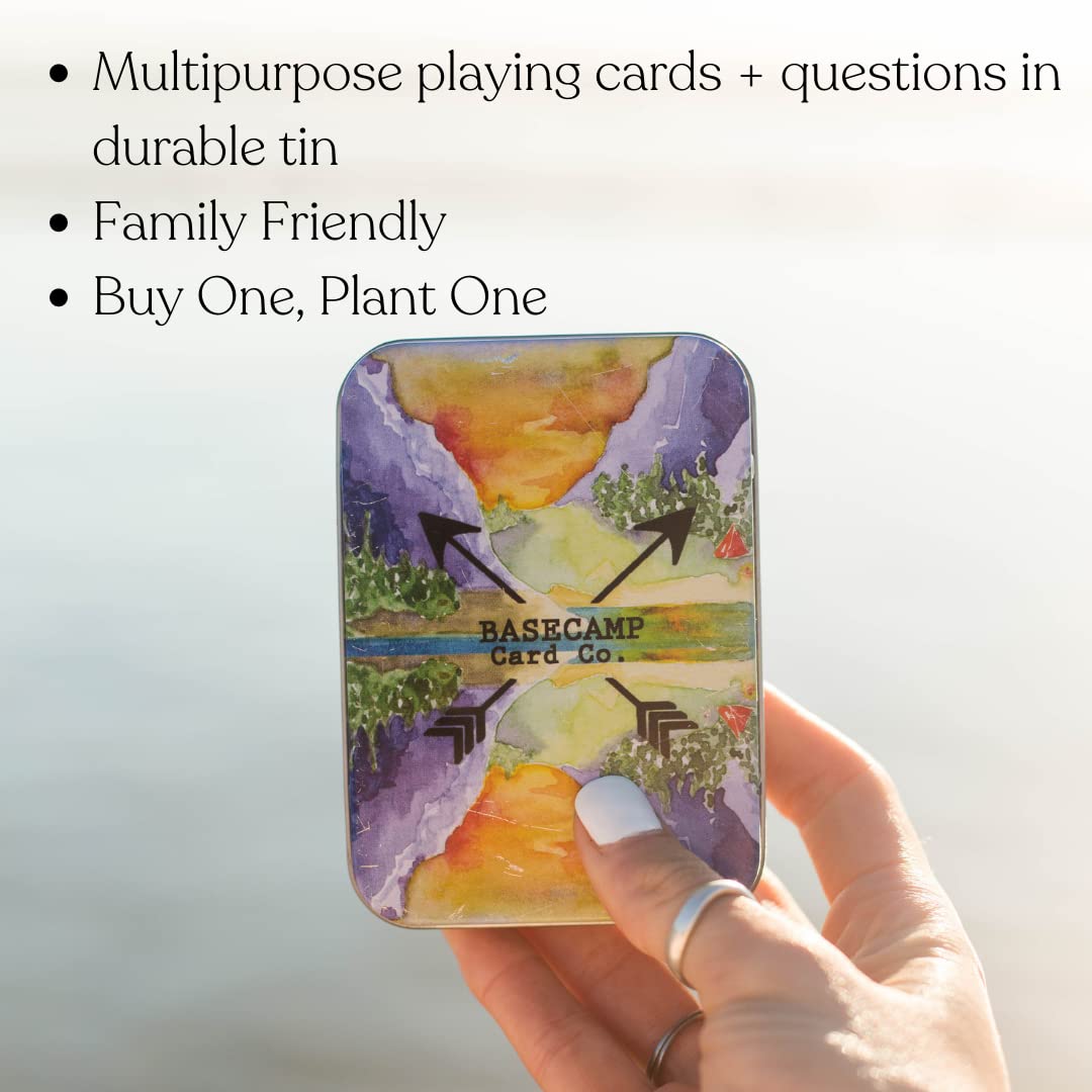 Basecamp Cards: Original Edition Conversation Starters - 52+2 Family Friendly Unique Questions for Meaningful Discussions - Fun Family Game Night & Road Trip Activity - Perfect for Bonding with Kids & Friends