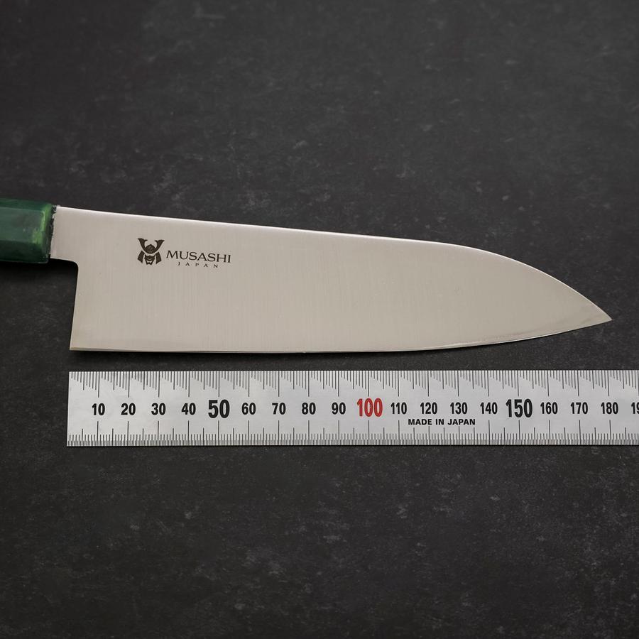 Premium Santoku Knife 180mm - AUS 8 Stainless Steel Blade with Polished Ocean Green Handle - Perfect for Sushi, Vegetables & Meat Cutting - Professional Japanese Kitchen Knife for Home Chefs