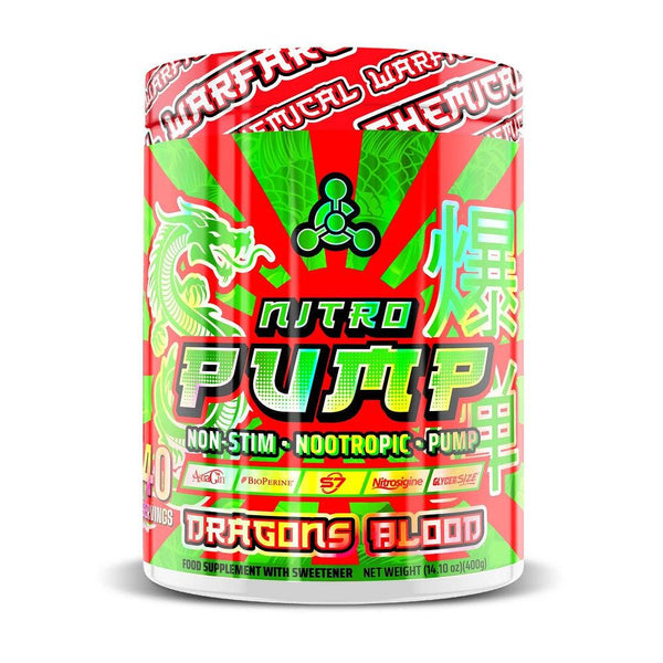 Nitro Pump 400g Pre-Workout Supplement with Dragons Blood Extract - Boost Energy & Performance for Gym & Bodybuilding