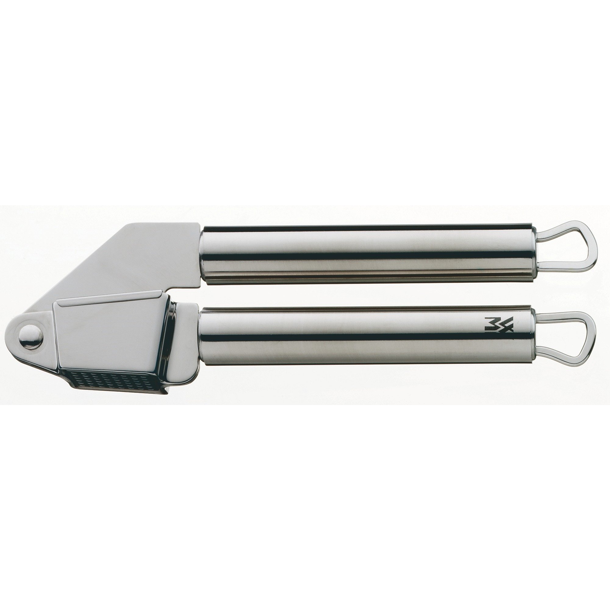 WMF Profi Plus Cromargan Stainless Steel Garlic Press - Red, 17.5 cm - Easy Squeeze Design for Fresh Garlic, Perfect for Cooking, Baking & Meal Prep