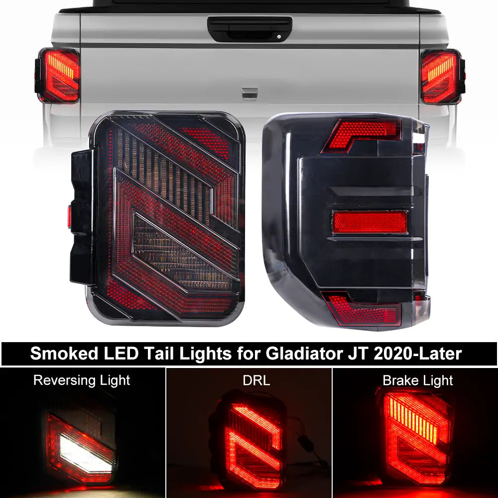 Best LED Fender Lights & Tail Lights Combo Kit for Jeep Gladiator JT 2020-2023 - Waterproof Off-Road Lighting for Night Driving & Adventure