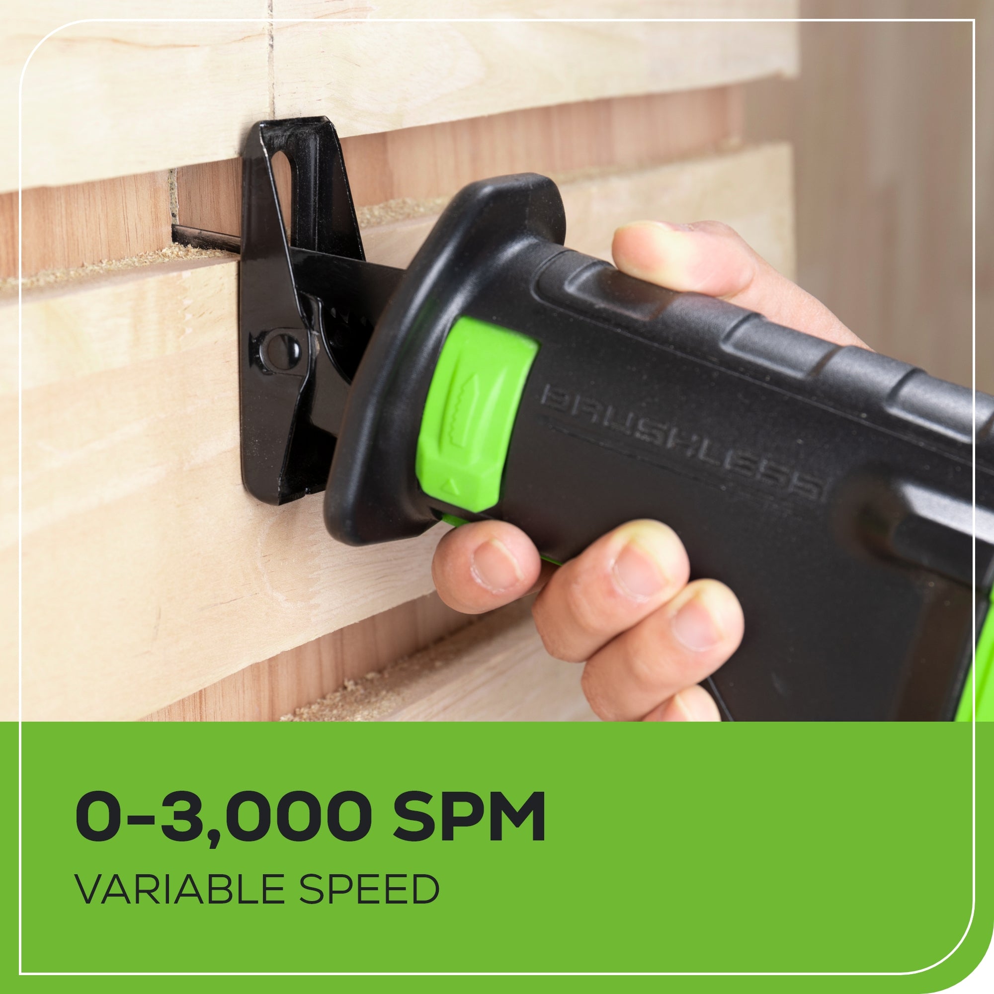 24V Cordless Reciprocating Saw - 1-1/8 Inch Stroke Length (Tool Only) - Perfect for Demolition, Wood Cutting & Metalworking