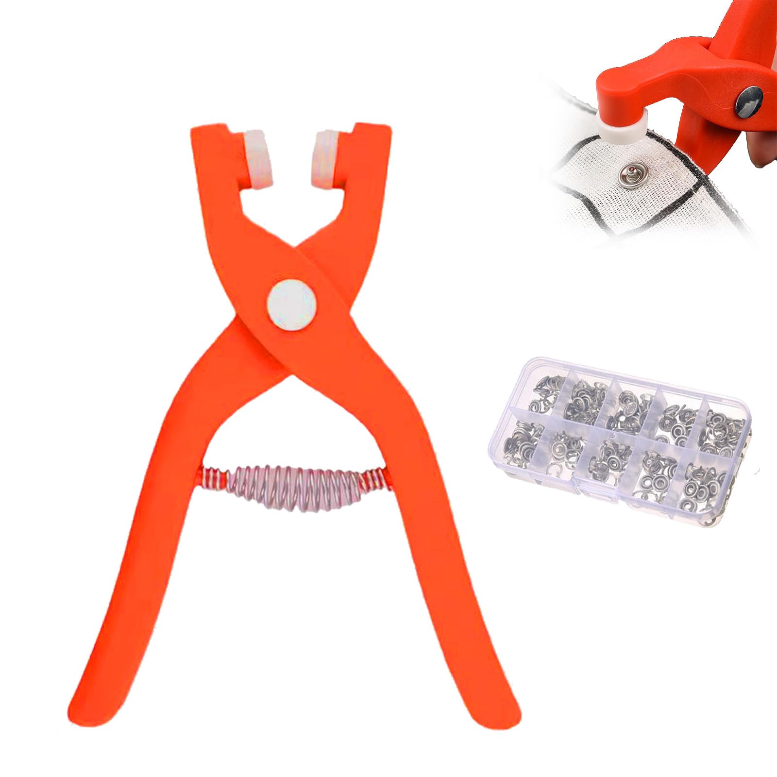 Premium Safety Eye Snapper Tool - Metal Crochet Eye Fastener with 50 Buttons | Secure Eyes for Amigurumi, Stuffed Animals & DIY Plush Toys | Perfect for Crafting, Sewing & Handmade Projects