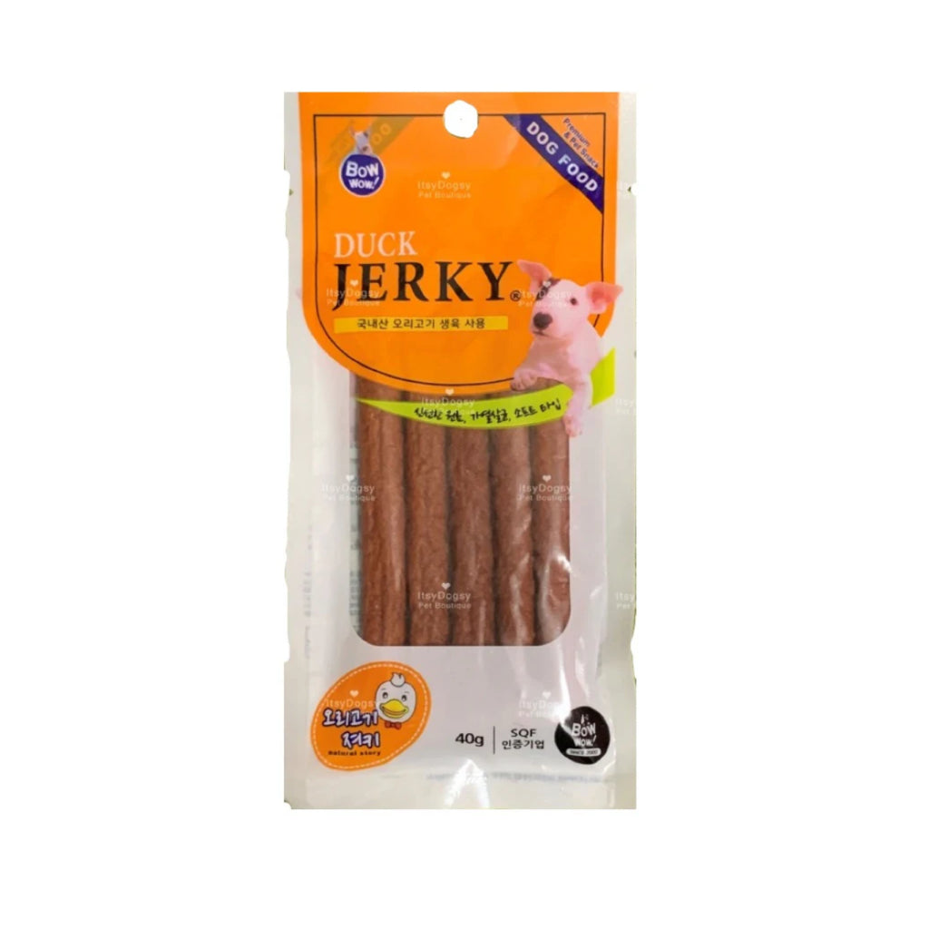 Bow Wow Jerky Stick 40g - Natural Dog Treats with Cheese, Lamb, Beef & Chicken Flavors - High Protein, Grain-Free, Nutritious Snacks for Small & Large Dogs - Perfect for Training Rewards, Travel Treats & Daily Chewing Fun