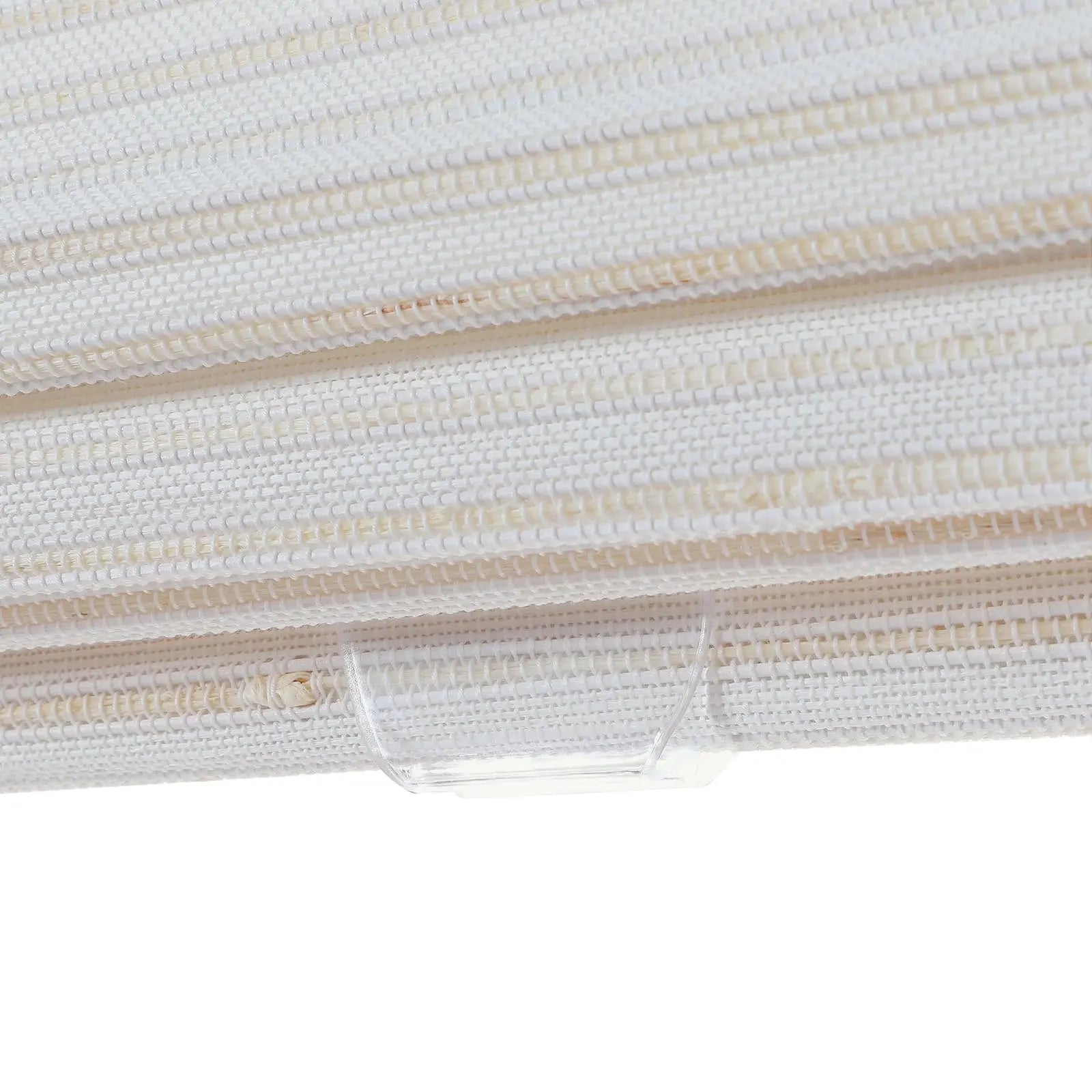 Natural Bamboo Woven Window Shade - Eco-Friendly White Roller Blind for Home & Office Privacy and Sun Protection
