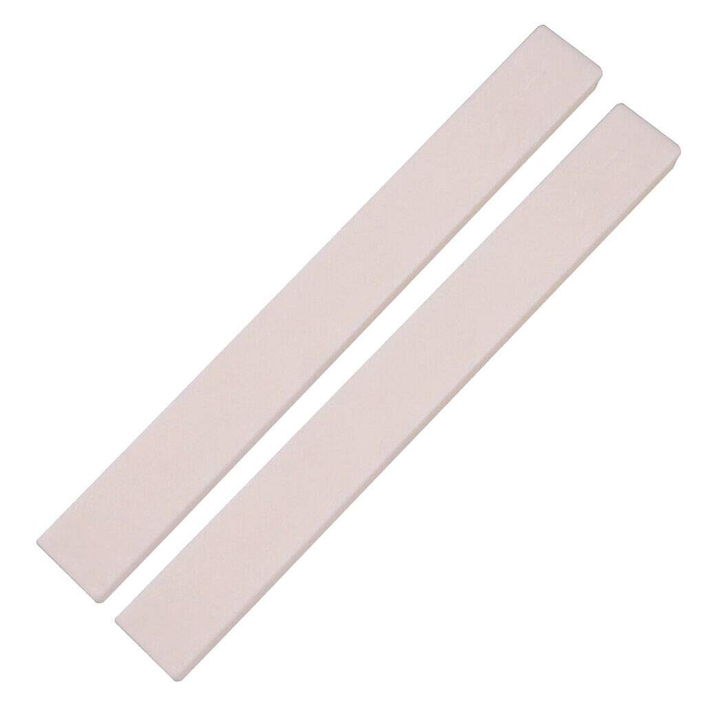 2-Pack Blank Bridge Bone Guitar Saddles for Classical & Acoustic Guitars - Premium Bass Accessories for Guitar Repair & Maintenance - Perfect for Luthiers, Musicians & DIY Guitar Upgrades