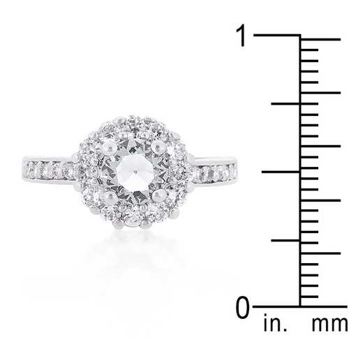 Bella Birthstone Engagement Ring - 14K Gold or Sterling Silver, Clear Cubic Zirconia - Perfect for Proposals, Anniversaries & Special Occasions