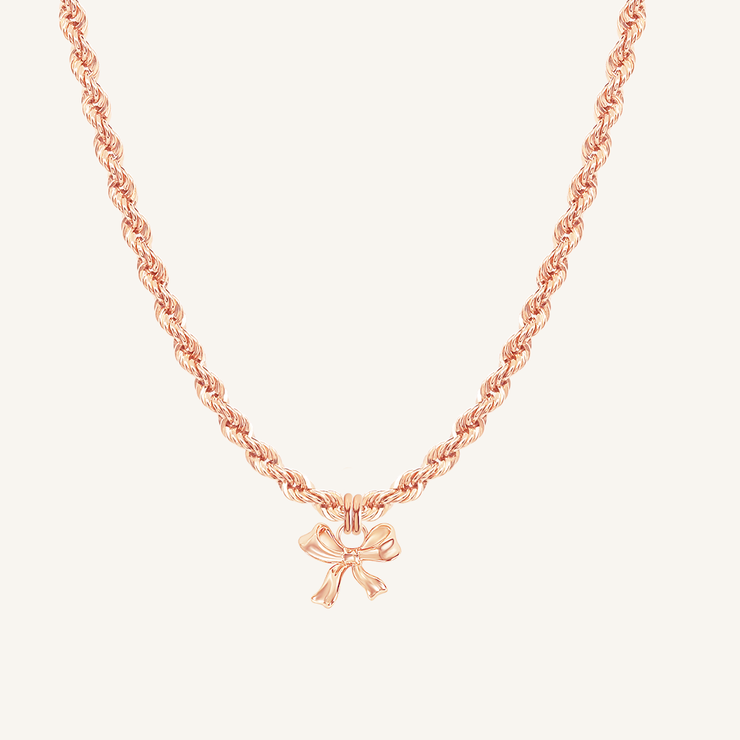 Fusion Bow Charm Necklace - Elegant Jewelry for Women, Perfect for Parties, Weddings & Daily Wear