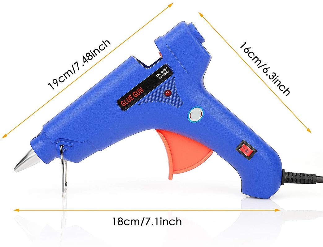FEDUS 100W High Temperature Glue Gun with 10 Glue Sticks - Heavy Duty Crafting Tool for Jewelry, Wood, Fabric, DIY Projects - Professional Hot Glue Gun with Stand & On/Off Switch - Perfect for Home Crafts, School Projects & DIY Repairs (Multicolor)