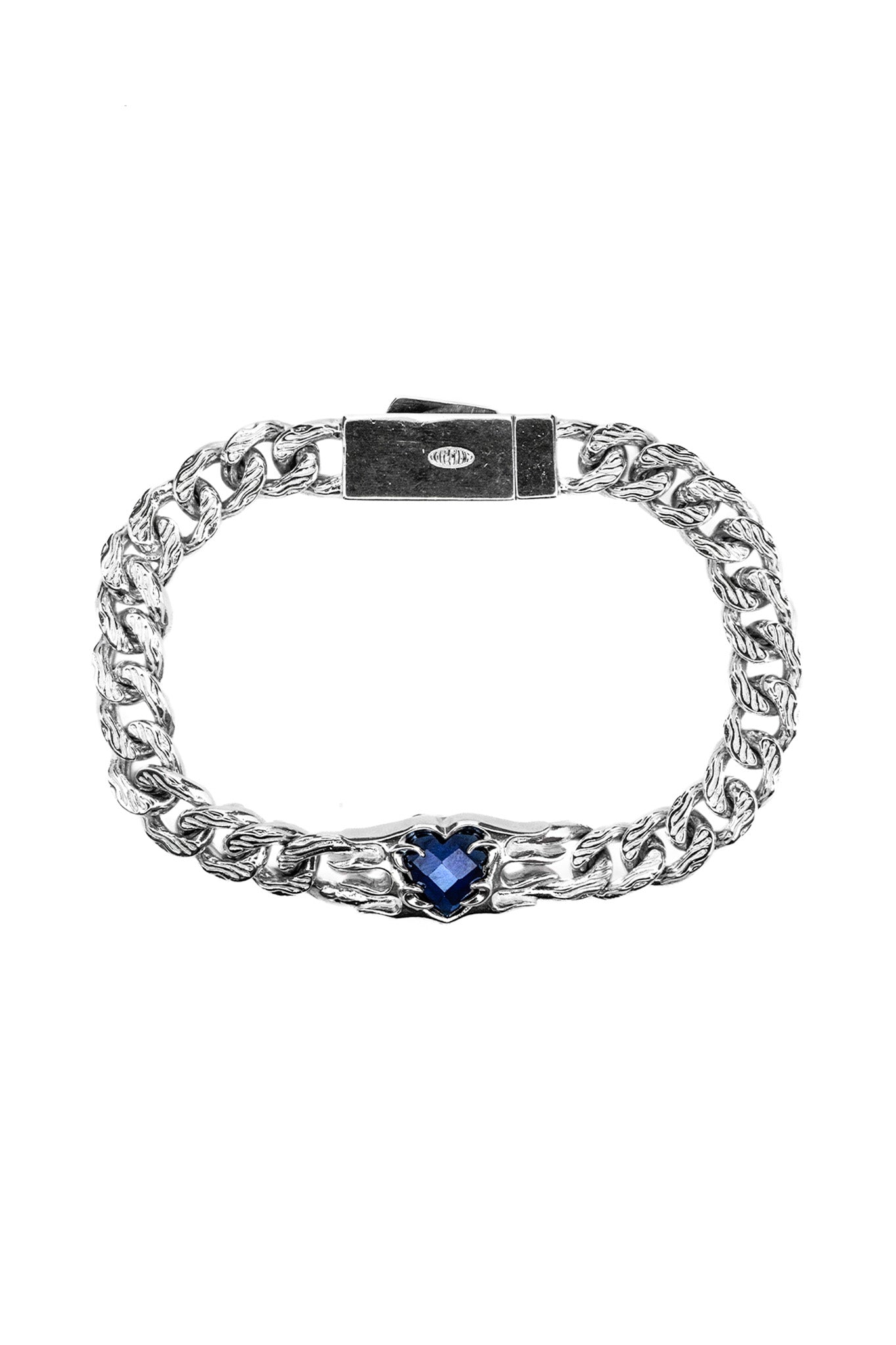 Blue Sapphire Flaming Heart Bracelet for Women - Elegant Jewelry Gift for Valentine's Day, Anniversary & Romantic Occasions