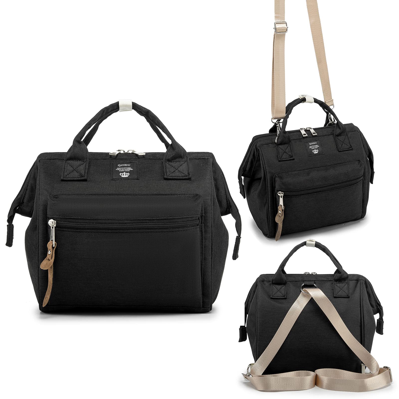 Compact Diaper Bag Backpack for Moms - Lightweight Waterproof Baby Changing Tote with Insulated Bottle Pocket & Crossbody Strap | Perfect for Travel, Daycare & On-the-Go Parenting
