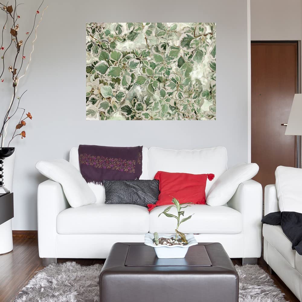 Premium Les Feuilles Canvas Wall Art - Handmade Fine Art Painting for Home & Office Decor - Ready to Hang 46x35 Inch - Perfect for Living Room, Bedroom, Bathroom, Kitchen, Dining Area & Guest Rooms - Elegant Wall Decor for Modern & Classic Interiors