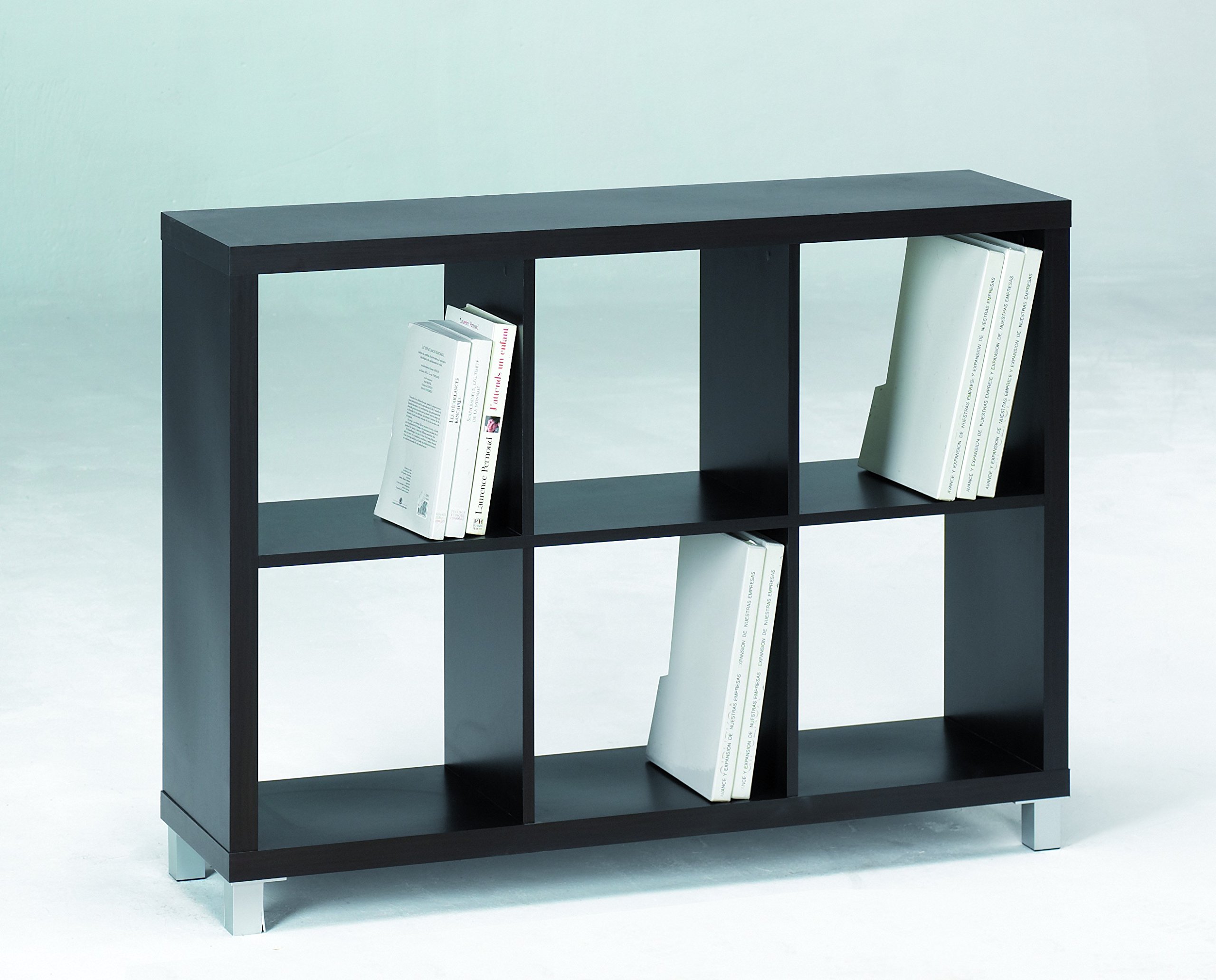 6-Shelf Black Bookcase - Sturdy & Modern Bookshelf for Home, Office, or Library Storage - Perfect for Organizing Books, Decor, and Essentials