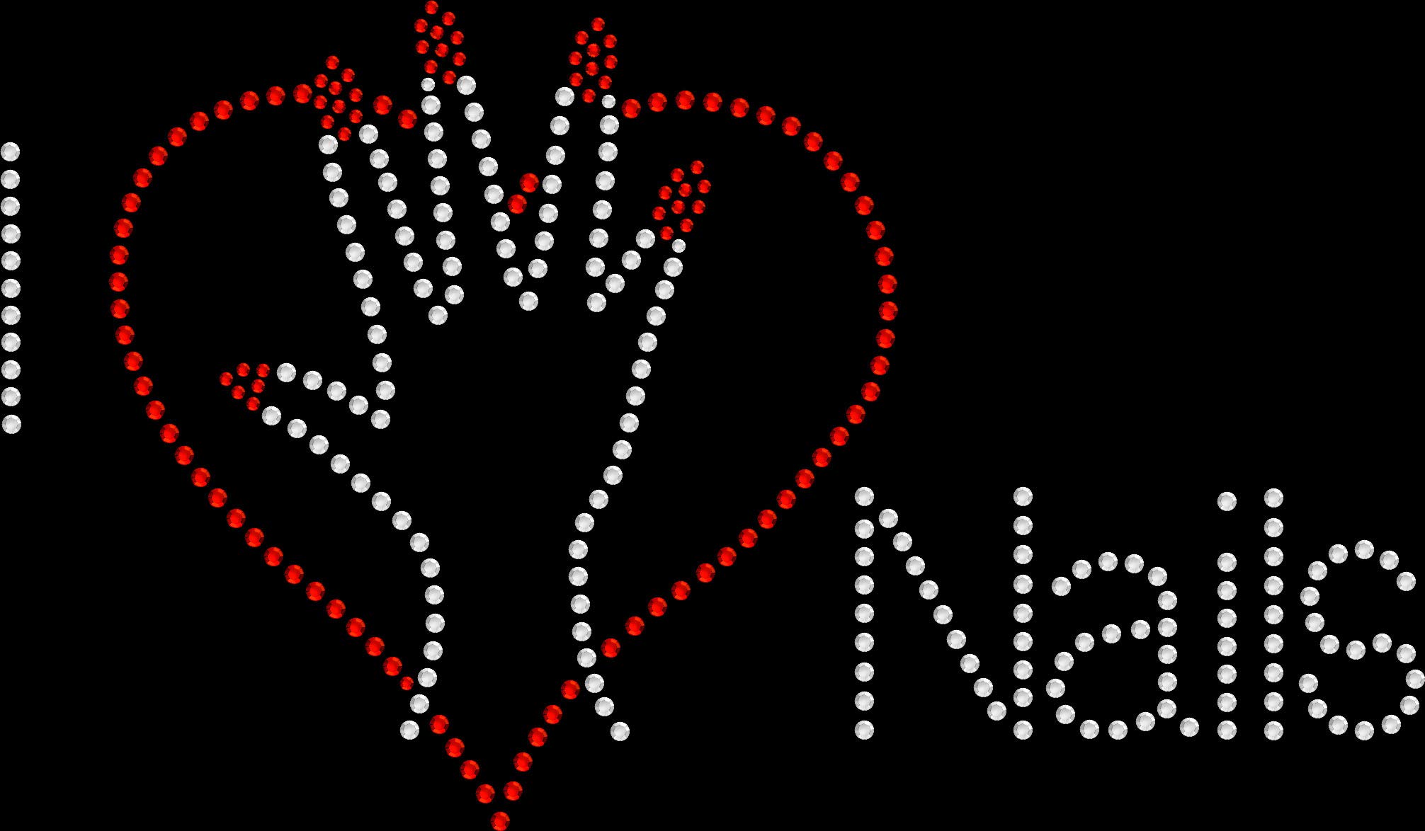 Rhinestone Bling Iron On Transfer for DIY Nail Art - Sparkle Heart Designs for T-Shirts, Bags & Crafts | Perfect for Custom Apparel & DIY Projects
