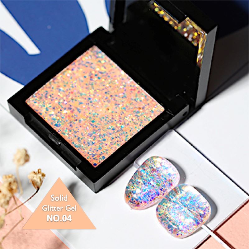 Premium Solid Glitter Gel - White Series (5g) for Nail Art, DIY Crafts & Beauty Makeup | Long-Lasting Sparkle for Manicures, Decorations & Cosmetics